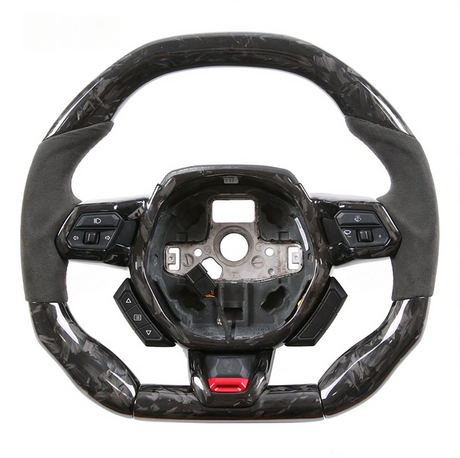 2014-2024 Lamborghini Huracan Custom Carbon Fiber Steering Wheel - AutoLEDTech.com