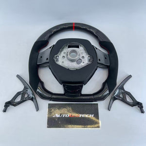 2014-2024 Lamborghini Huracan Custom Carbon Fiber Steering Wheel - AutoLEDTech.com