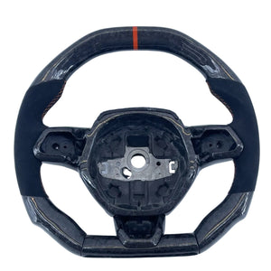 2014-2024 Lamborghini Huracan Custom Carbon Fiber Steering Wheel - AutoLEDTech.com