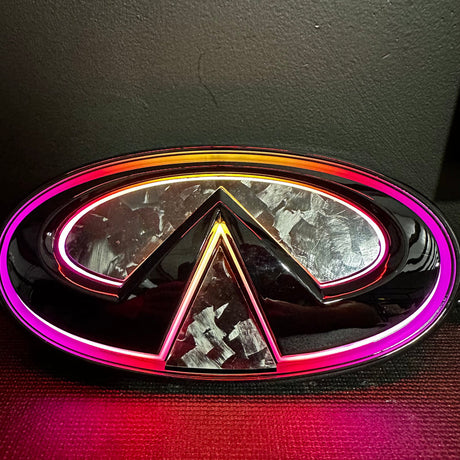 2014-2024 Q50 Q60 Color Changing RGB Flow LED Badge Grill Emblem Logo - AutoLEDTech.com
