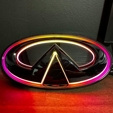 2014-2024 Q50 Q60 Color Changing RGB Flow LED Badge Grill Emblem Logo - AutoLEDTech.com
