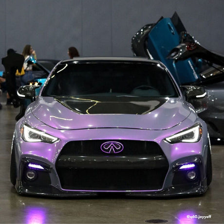 2014-2024 Q50 Q60 Color Changing RGB Flow LED Badge Grill Emblem Logo - AutoLEDTech.com