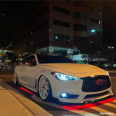 2014-2024 Q50 Q60 Color Changing RGB Flow LED Badge Grill Emblem Logo - AutoLEDTech.com
