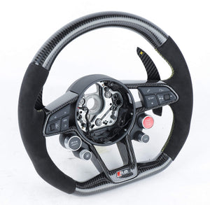 2015-2024 Audi R8 TTRS Custom Carbon Fiber Steering Wheel - AutoLEDTech.com