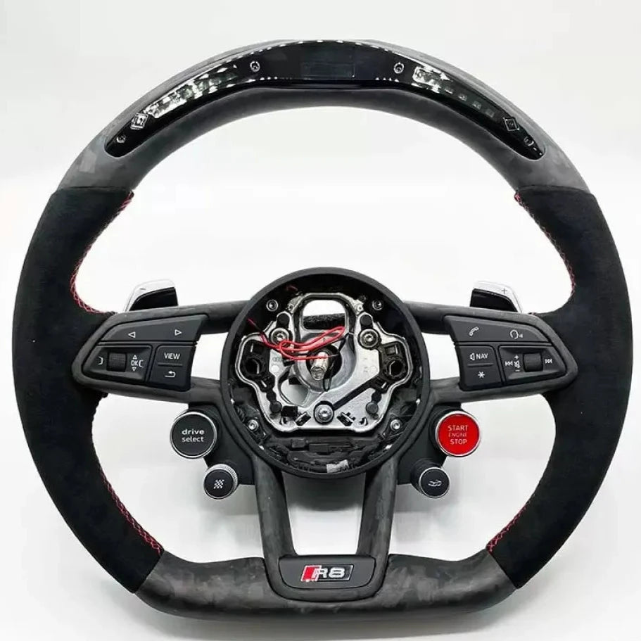 2015-2024 Audi R8 TTRS Custom Carbon Fiber Steering Wheel - AutoLEDTech.com