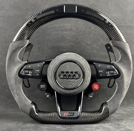 2015-2024 Audi R8 TTRS Custom Carbon Fiber Steering Wheel - AutoLEDTech.com