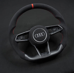 2015-2024 Audi R8 TTRS Custom Carbon Fiber Steering Wheel - AutoLEDTech.com
