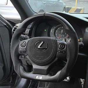 2014-2026 Lexus IS RC Custom Carbon Fiber Steering Wheel w/ LED RPM Display - AutoLEDTech.com
