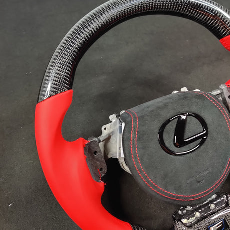 2014-2026 Lexus IS RC Custom Carbon Fiber Steering Wheel w/ LED RPM Display - AutoLEDTech.com