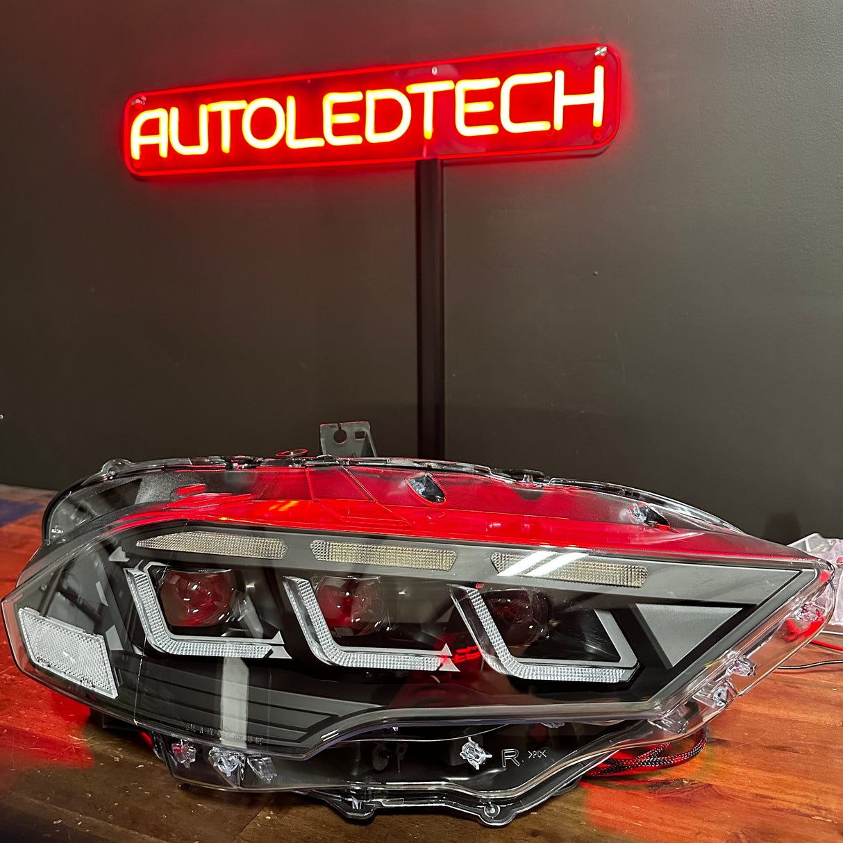 2015-2017 Ford Mustang S650 Style LED DRL Headlights - AutoLEDTech.com