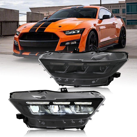 2015-2017 Ford Mustang S650 Style LED DRL Headlights - AutoLEDTech.com