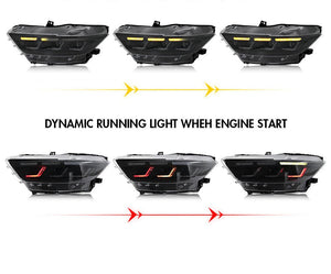 2015-2017 Ford Mustang S650 Style LED DRL Headlights - AutoLEDTech.com