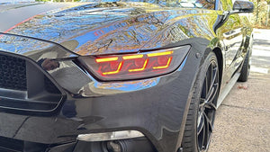 2015-2017 Ford Mustang S650 Style LED DRL Headlights - AutoLEDTech.com