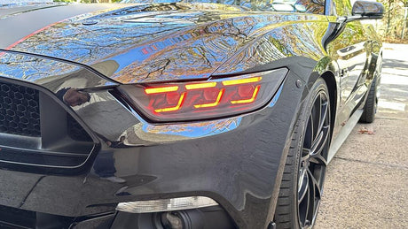 2015-2017 Ford Mustang S650 Style LED DRL Headlights - AutoLEDTech.com