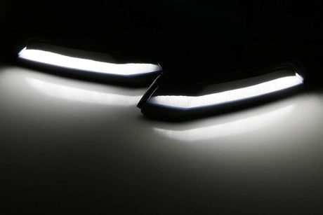 2015-2017 Ford Mustang Smoked Clear Sequential Switchback LED Side Marker Lights - AutoLEDTech.com