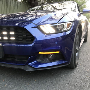 2015-2017 Ford Mustang Smoked Clear Sequential Switchback LED Side Marker Lights - AutoLEDTech.com