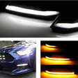 2015-2017 Ford Mustang Smoked Clear Sequential Switchback LED Side Marker Lights - AutoLEDTech.com