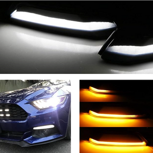 2015-2017 Ford Mustang Smoked Clear Sequential Switchback LED Side Marker Lights - AutoLEDTech.com
