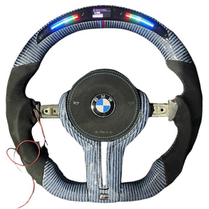 2015-2020 BMW M2 M3 M4 Custom Carbon Fiber Steering Wheel - AutoLEDTech.com