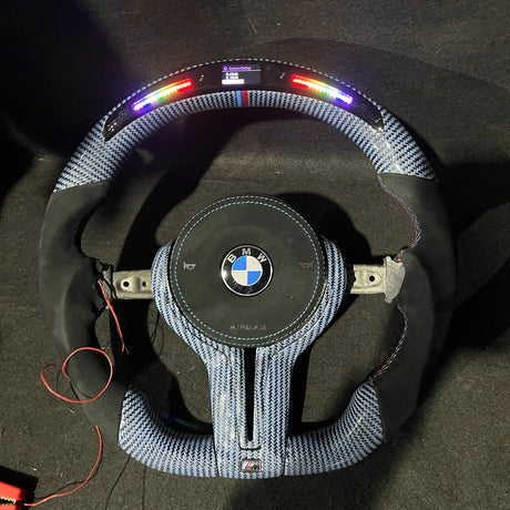 2015-2020 BMW M2 M3 M4 Custom Carbon Fiber Steering Wheel - AutoLEDTech.com