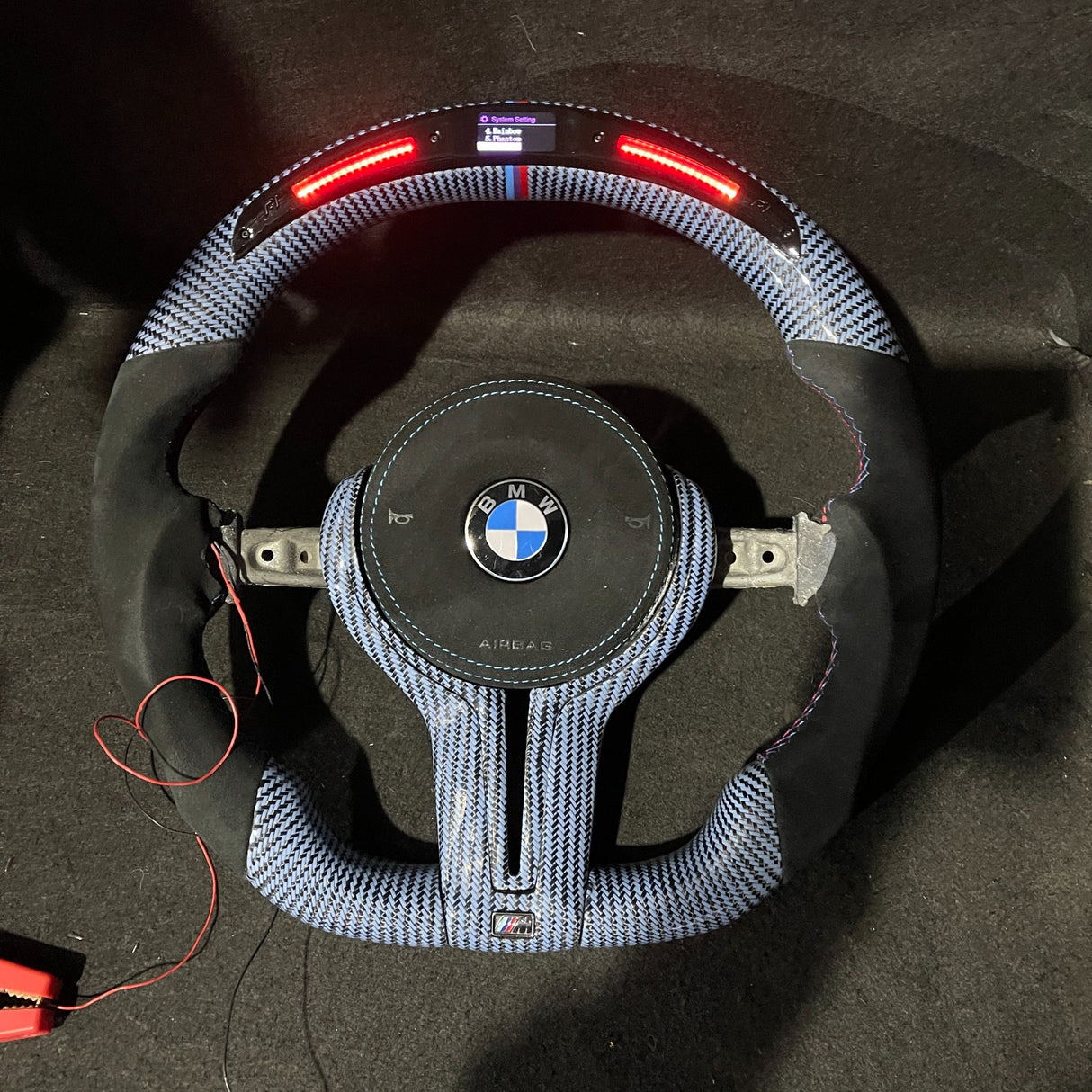 2015-2020 BMW M2 M3 M4 Custom Carbon Fiber Steering Wheel - AutoLEDTech.com