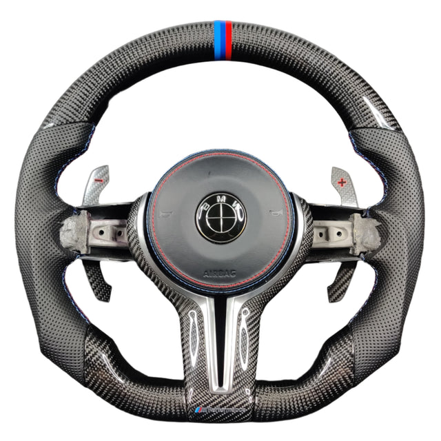 2015-2020 BMW M2 M3 M4 Custom Carbon Fiber Steering Wheel - AutoLEDTech.com