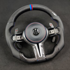 2015-2020 BMW M2 M3 M4 Custom Carbon Fiber Steering Wheel - AutoLEDTech.com