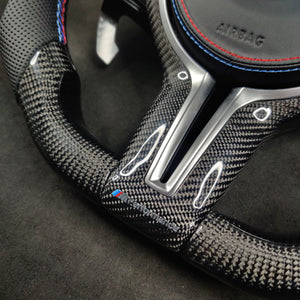 2015-2020 BMW M2 M3 M4 Custom Carbon Fiber Steering Wheel - AutoLEDTech.com