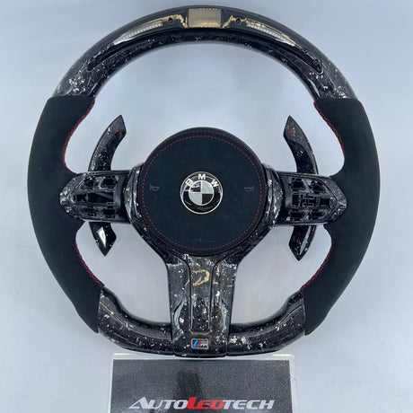 2015-2020 BMW M2 M3 M4 Custom Carbon Fiber Steering Wheel - AutoLEDTech.com