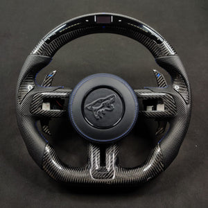 2018-2023 Ford Mustang Custom Carbon Fiber Steering Wheel w/ LED RPM Display LED headlight kit AutoLEDTech Oracle Lighting Trendz Flow Series RGBHaloKits OneUpLighting Morimoto