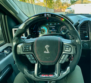 2015-2020 Ford Raptor F150 Custom Carbon Fiber Steering Wheel - AutoLEDTech.com