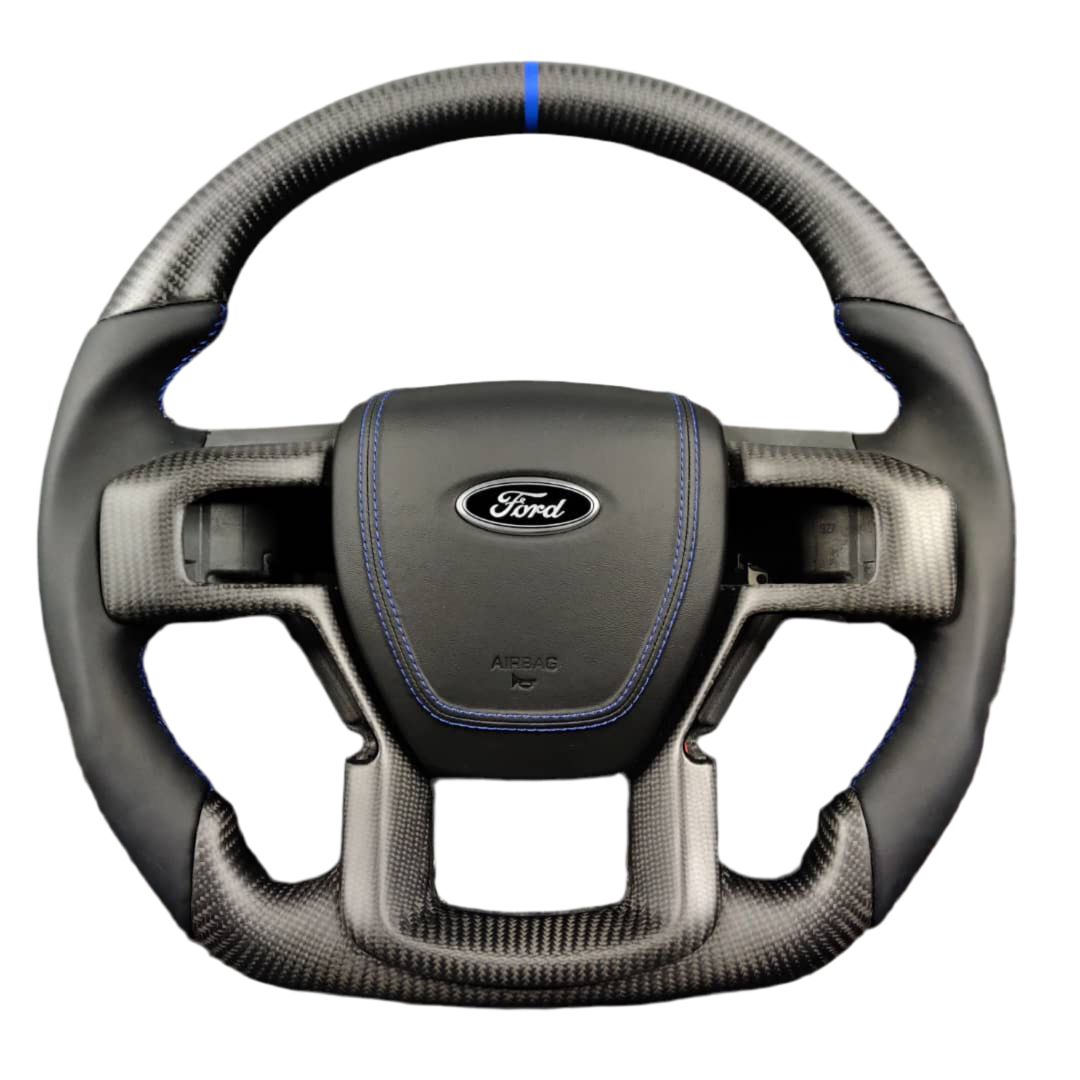 2015-2020 Ford Raptor F150 Custom Carbon Fiber Steering Wheel - AutoLEDTech.com