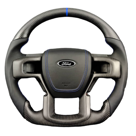 2015-2020 Ford Raptor F150 Custom Carbon Fiber Steering Wheel - AutoLEDTech.com