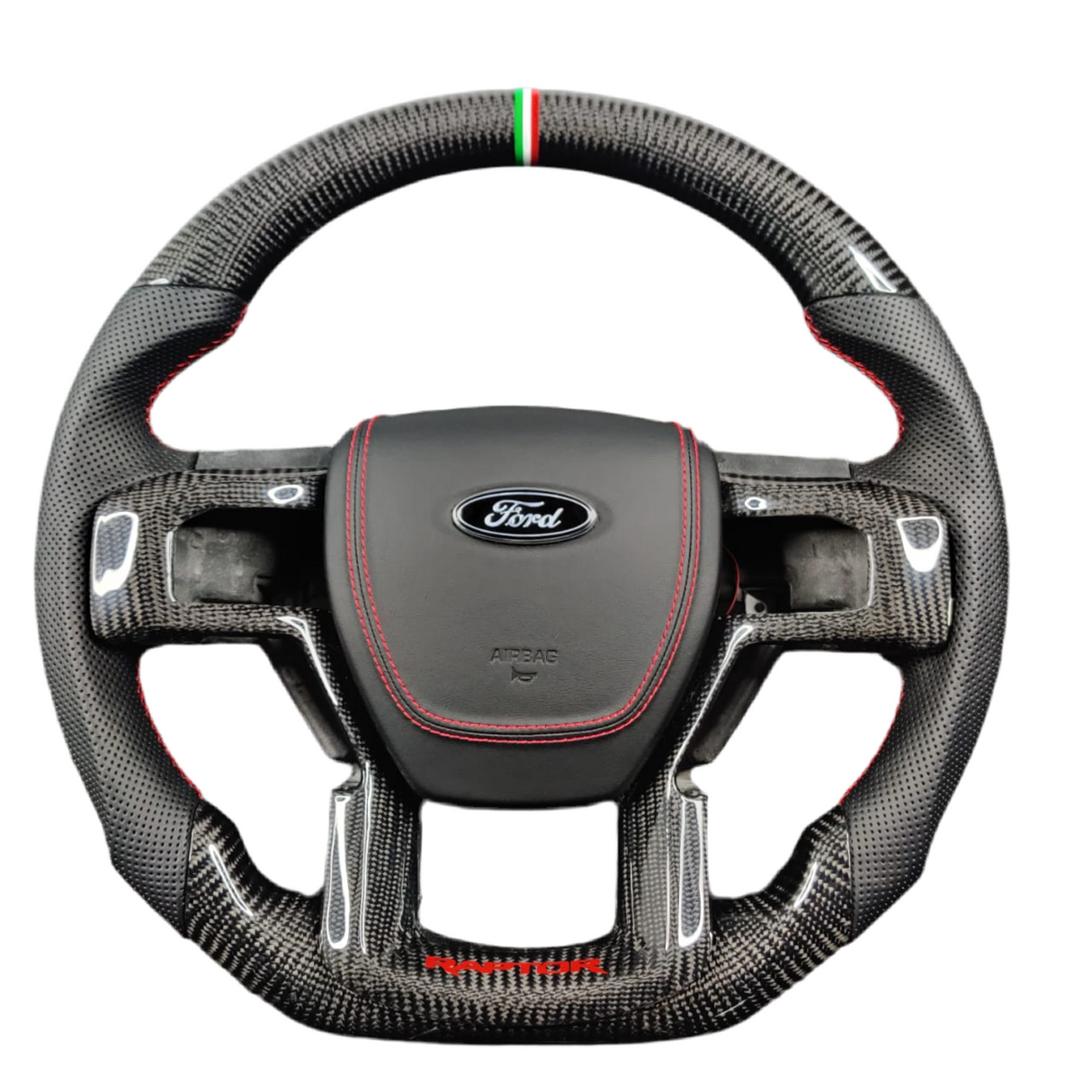 2015-2020 Ford Raptor F150 Custom Carbon Fiber Steering Wheel - AutoLEDTech.com