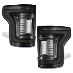 2015-2020 Ford F150 & Raptor Red Smoked LED Flush Mount Tail Lights - AutoLEDTech.com