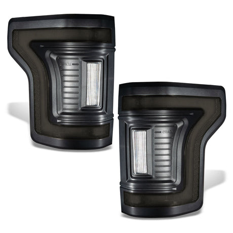 2015-2020 Ford F150 & Raptor Red Smoked LED Flush Mount Tail Lights - AutoLEDTech.com