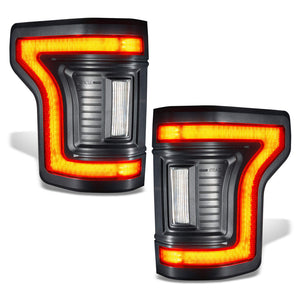 2015-2020 Ford F150 & Raptor Red Smoked LED Flush Mount Tail Lights - AutoLEDTech.com