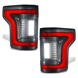 2015-2020 Ford F150 & Raptor Red Smoked LED Flush Mount Tail Lights - AutoLEDTech.com