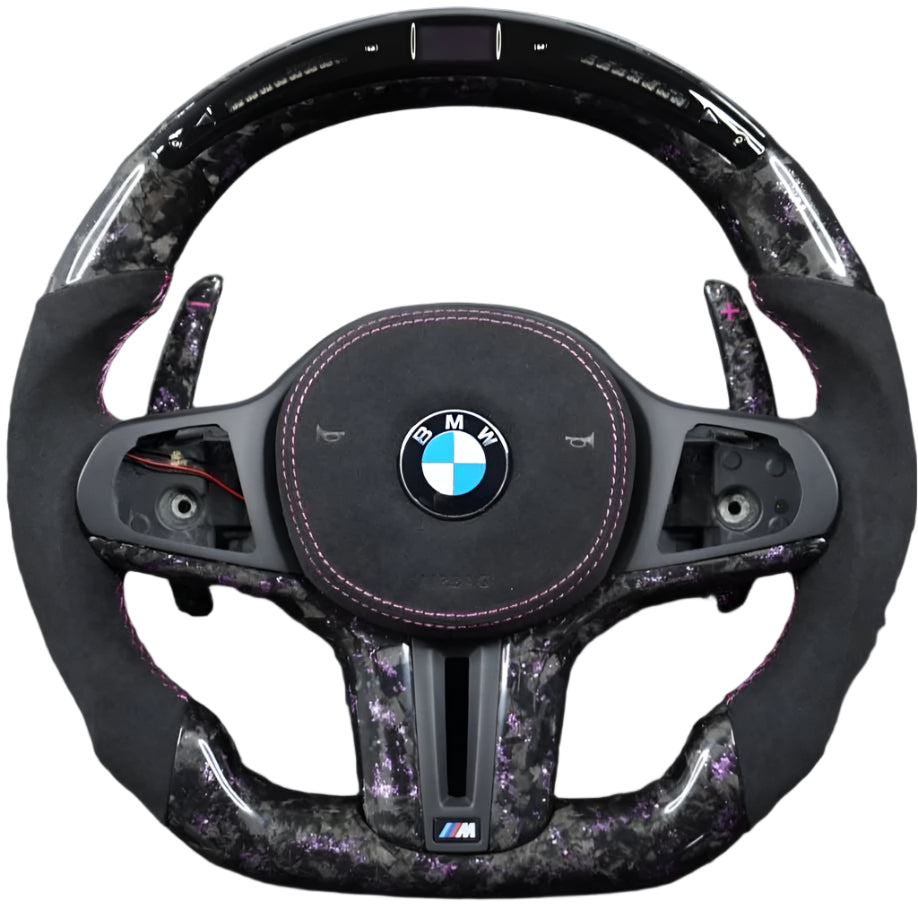 2015-2020 BMW M2 M3 M4 Custom Carbon Fiber Steering Wheel - AutoLEDTech.com