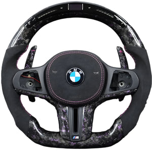 2015-2020 BMW M2 M3 M4 Custom Carbon Fiber Steering Wheel - AutoLEDTech.com