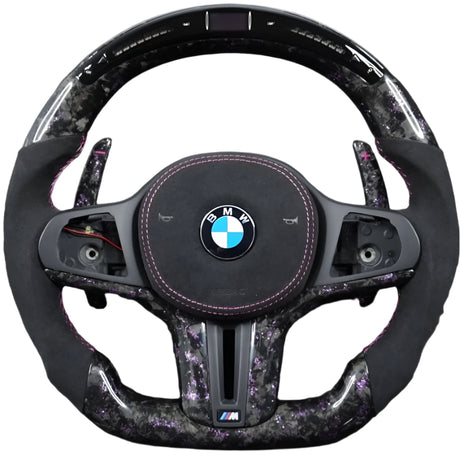 2015-2020 BMW M2 M3 M4 Custom Carbon Fiber Steering Wheel - AutoLEDTech.com