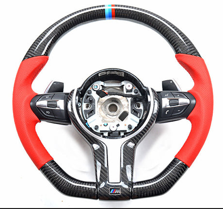 2015-2020 BMW M2 M3 M4 Custom Carbon Fiber Steering Wheel - AutoLEDTech.com