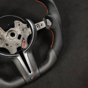 2015-2020 BMW M2 M3 M4 Custom Carbon Fiber Steering Wheel - AutoLEDTech.com