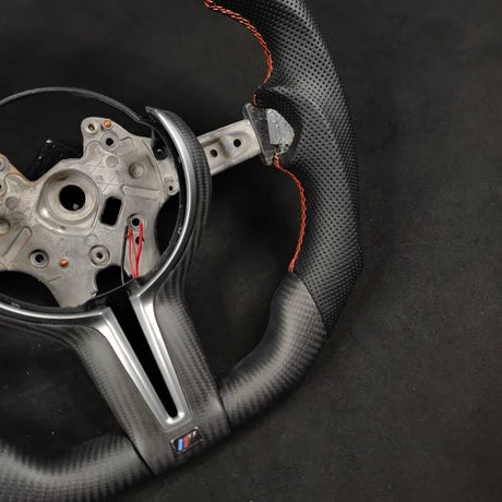2015-2020 BMW M2 M3 M4 Custom Carbon Fiber Steering Wheel - AutoLEDTech.com