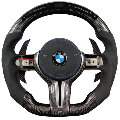 2015-2020 BMW M2 M3 M4 Custom Carbon Fiber Steering Wheel - AutoLEDTech.com