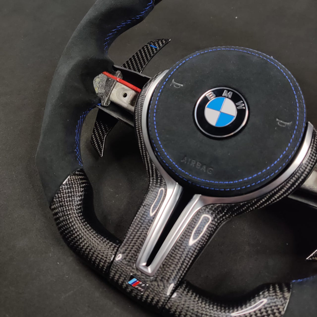 2015-2020 BMW M2 M3 M4 Custom Carbon Fiber Steering Wheel - AutoLEDTech.com