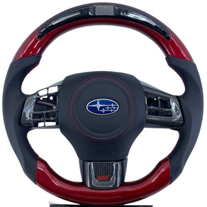 2015-2021 Subaru WRX/STI Custom Carbon Fiber Steering Wheel - AutoLEDTech.com