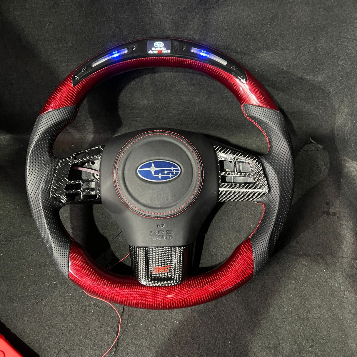 2015-2021 Subaru WRX/STI Custom Carbon Fiber Steering Wheel - AutoLEDTech.com