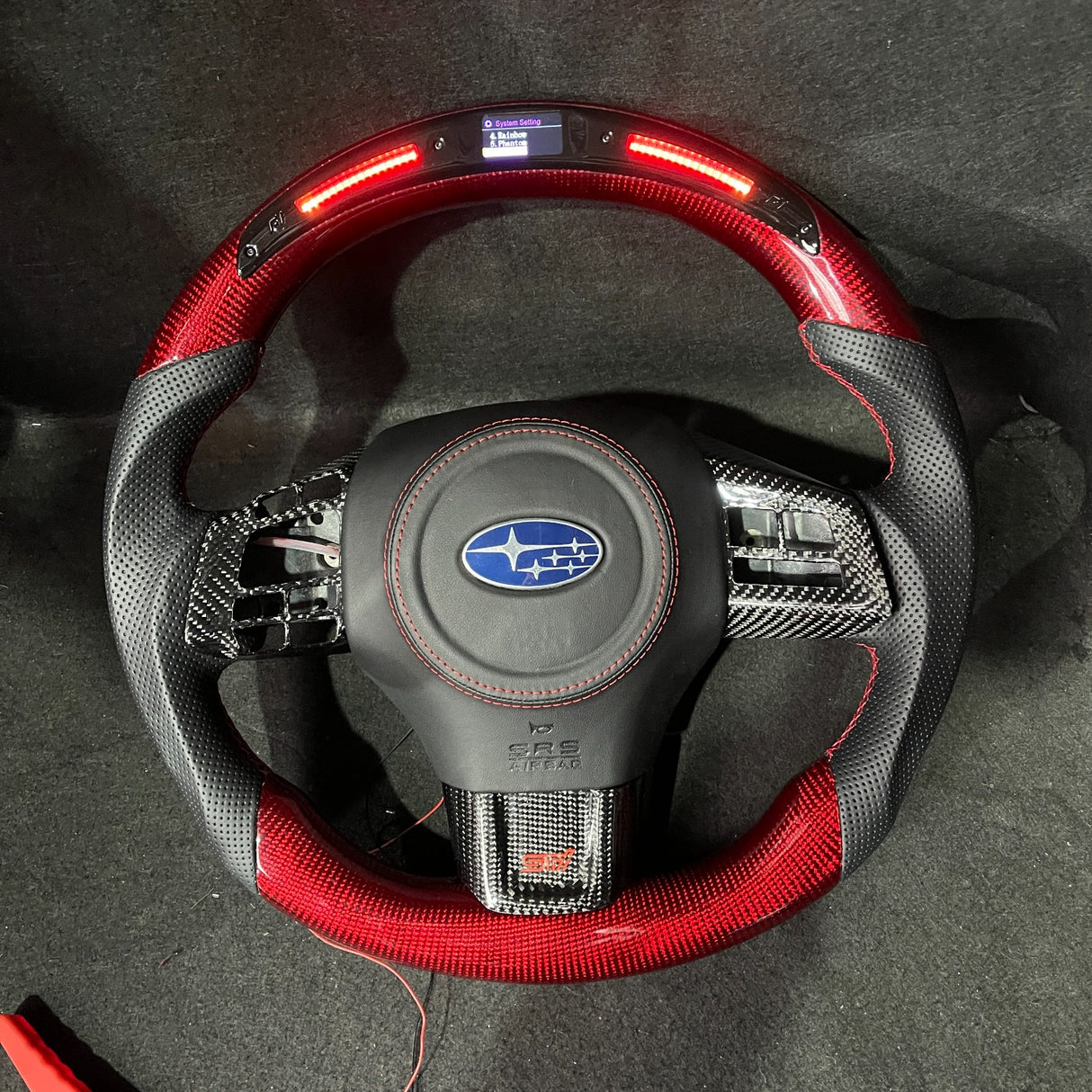 2015-2021 Subaru WRX/STI Custom Carbon Fiber Steering Wheel - AutoLEDTech.com
