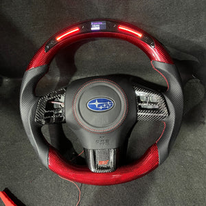 2015-2021 Subaru WRX/STI Custom Carbon Fiber Steering Wheel - AutoLEDTech.com